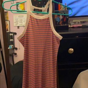 Striped dress blue white and red